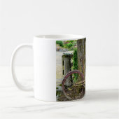 Oude Antiek fiets met ventilatormand Koffiemok (Links)