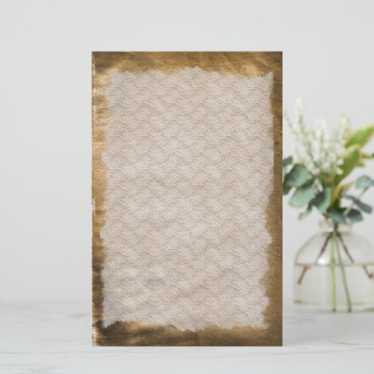 Oude Antiek gerimpelde gesneden banketbakkerij Briefpapier (Staand voorkant)