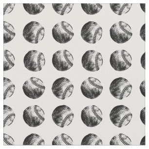 Oude Antiek honkballen Pattern  Baseball Art Stof