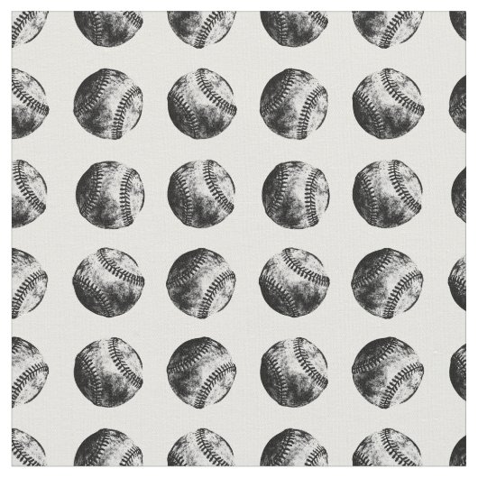 Oude Antiek honkballen Pattern  Baseball Art Stof (Close Up)