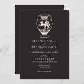 Oude antiek imperium vaas  kunst uitnodiging (Voorkant / Achterkant)