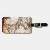 Oude Antiek kaart Noord- en Zuid-Amerika Bagagelabel (Voorkant horizontaal)