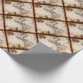 Oude Antiek kaart Noord- en Zuid-Amerika Cadeaupapier (Hoek)