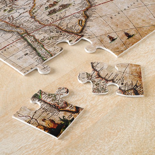 Oude Antiek kaart Noord- en Zuid-Amerika Legpuzzel (Zijkant)