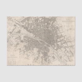 Oude  Antiek kaart van de grote stad Tissuepapier