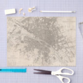 Oude  Antiek kaart van de grote stad Tissuepapier (Craft)