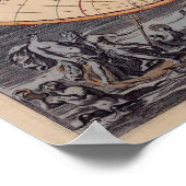 Oude Antiek kaart van de Wereldkaart voor Poster (Hoek)