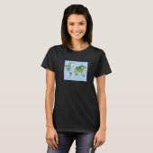 Oude Antiek Kaart Wereld 1 T-shirt (Voorkant volledig)