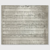 Oude  Antiek Muziekblad-4 Cadeaupapier (Vlak)