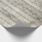 Oude  Antiek Muziekblad-4 Cadeaupapier (Hoek)