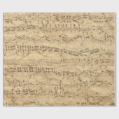 Oude  Antiek Muziekblad-5 Cadeaupapier (Vlak)