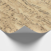 Oude  Antiek Muziekblad-5 Cadeaupapier (Hoek)