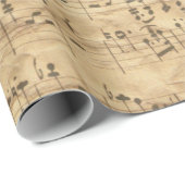 Oude  Antiek Muziekblad-5 Cadeaupapier (Rol Hoek)