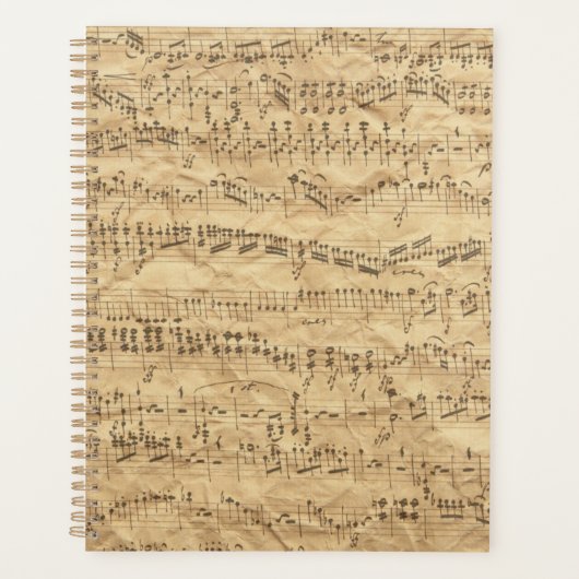 Oude Antiek muziekblad 5 Planner (Voorkant)