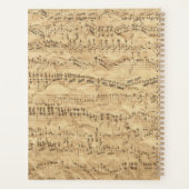 Oude Antiek muziekblad 5 Planner (Achterkant)