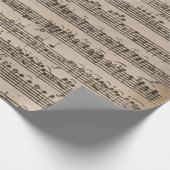 Oude  Antiek Muziekblad-6 Cadeaupapier (Hoek)