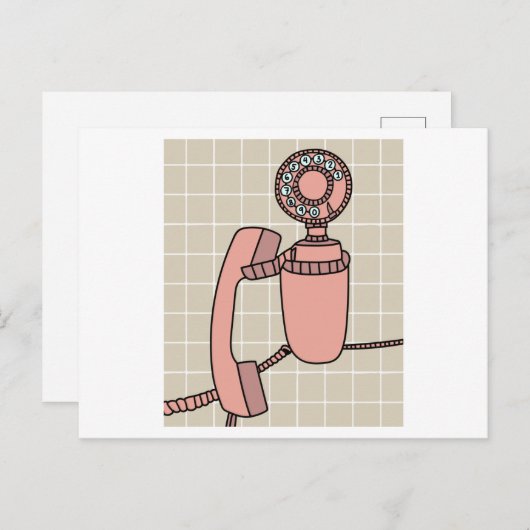 Oude Antiek Retrofonen Briefkaart (Voorkant / Achterkant)