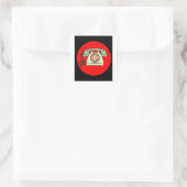 Oude Antiek Retrofonen Vierkante Sticker (Tas)