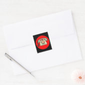 Oude Antiek Retrofonen Vierkante Sticker (Envelop)