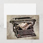 Oude Antiek schrijfmachine Briefkaart (Voorkant / Achterkant)