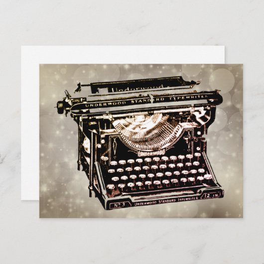 Oude Antiek  schrijfmachine Briefkaart (Voorkant / Achterkant)