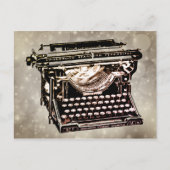 Oude Antiek  schrijfmachine Briefkaart (Voorkant)