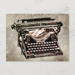 Oude Antiek  schrijfmachine Briefkaart