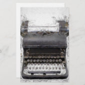 oude antiek schrijfmachine briefpapier (Voorkant / Achterkant)