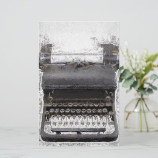 oude antiek schrijfmachine briefpapier (Staand voorkant)