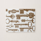 Oude Antiek sleutelset met fashioned Legpuzzel (Horizontaal)