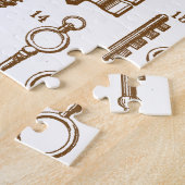 Oude Antiek sleutelset met fashioned Legpuzzel (Zijkant)