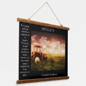 Oude antiek trekker in de landbouwsector hangend wandkleed (Gebogen)