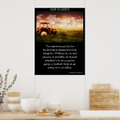 Oude antiek trekker in de landbouwsector poster (Keuken)