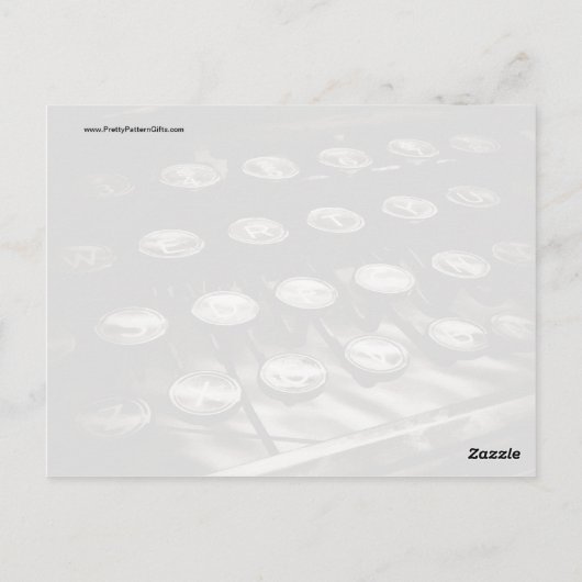 Oude Antiek typemachine — Black White Briefkaart (Achterkant)