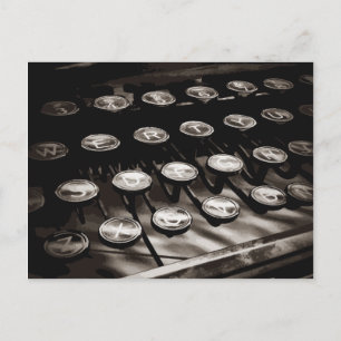 Oude Antiek typemachine — Black White Briefkaart