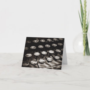 Oude Antiek typemachine — Black White Kaart