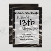 Oude Antiek typemachine — Black White Kaart (Voorkant / Achterkant)