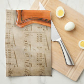 Oude Antiek Violin Kitchen Towel Theedoek (Quarter Fold)