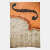Oude Antiek Violin Kitchen Towel Theedoek (Verticaal)