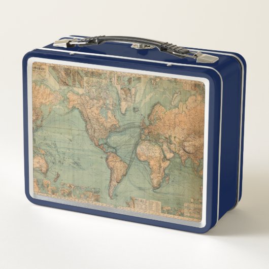 Oude Antiek Wereldkaart (Achterkant)