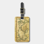 Oude Antiek Wereldkaart Bagagelabel (Voorkant verticaal)