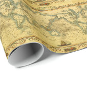 Oude Antiek Wereldkaart Cadeaupapier (Rol Hoek)