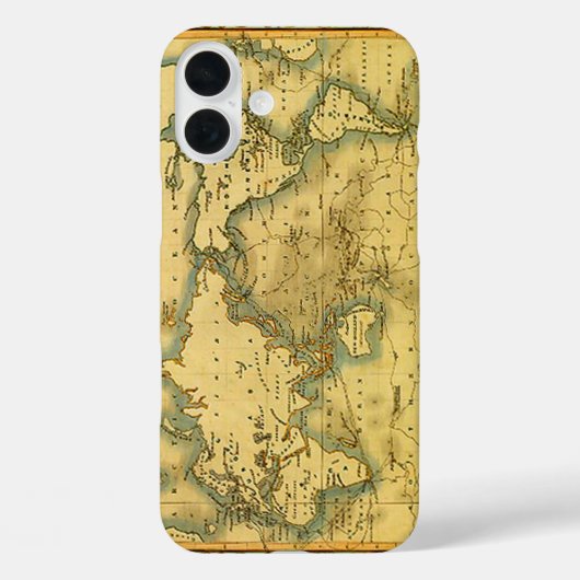 Oude Antiek Wereldkaart Case-Mate iPhone Case (Achterkant)
