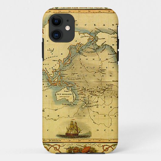 Oude Antiek Wereldkaart Case-Mate iPhone Case (Achterkant)