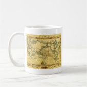Oude Antiek Wereldkaart Koffiemok (Links)