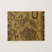 Oude Antiek Wereldkaart Legpuzzel (Horizontaal)