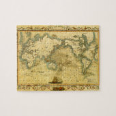 Oude Antiek Wereldkaart Legpuzzel (Horizontaal)