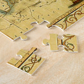 Oude Antiek Wereldkaart Legpuzzel (Zijkant)