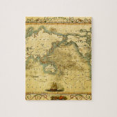 Oude Antiek Wereldkaart Legpuzzel (Verticaal)