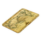 Oude Antiek Wereldkaart Magneet (Linkerzijde)